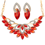 Crystal Leaf Jewelry Set