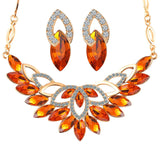 Crystal Leaf Jewelry Set