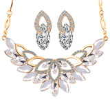 Crystal Leaf Jewelry Set