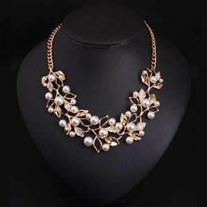 Pearl Leaf Necklace