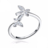 Adjustable Sterling Silver Flower Ring