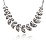 Crystal Leaves Choker Necklace