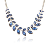 Crystal Leaves Choker Necklace