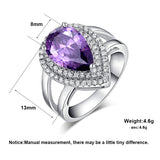 Big Water Drop 6 ct Zircon Ring