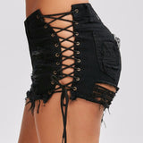 Ripped Denim Shorts