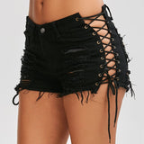Ripped Denim Shorts