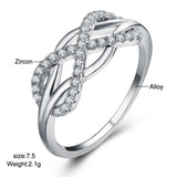 Crystal Infinity Ring