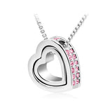 Double Heart Pendant Necklace