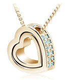 Double Heart Pendant Necklace