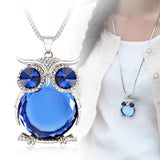 Crystal Owl Pendant Necklace