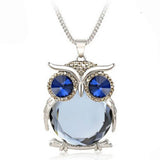 Crystal Owl Pendant Necklace