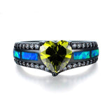 Multicolor Heart Charm Ring