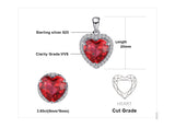 Ruby Heart Jewelry Set