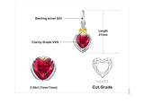 Ruby Love Knot Jewelry Set