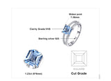 Princess Cut Sky Blue Topaz Jewelry Set