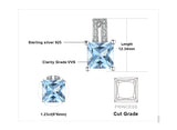 Princess Cut Sky Blue Topaz Jewelry Set