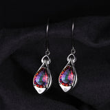 Rainbow Topaz Water Drop Earring