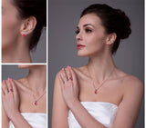 Ruby Heart Jewelry Set