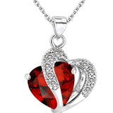 Crystal Heart Pendant Necklace