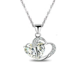 Crystal Heart Pendant Necklace