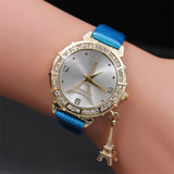 Eiffel Tower Rhinestone Pendant Wrist Watch