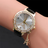 Eiffel Tower Rhinestone Pendant Wrist Watch