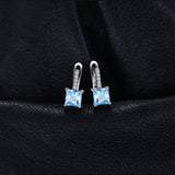 Princess Cut Sky Blue Topaz Jewelry Set