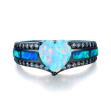 Multicolor Heart Charm Ring