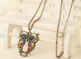 Crystal Owl Pendant Necklace