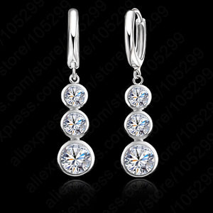 Triple Drop Crystal Earring