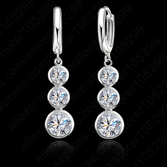 Triple Drop Crystal Earring